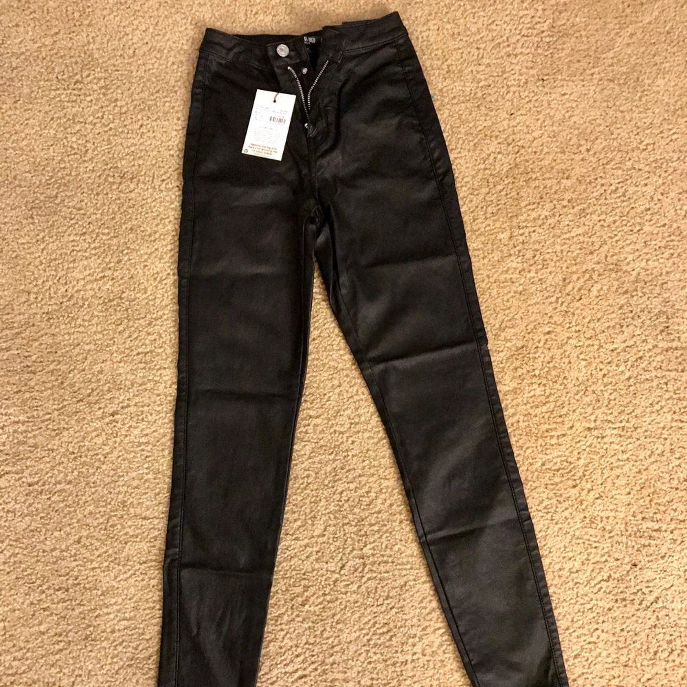 Faux leather Missguided pants. Brand new w/ tags
